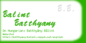balint batthyany business card